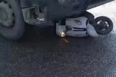 Motosikletli feci şekilde can verdi