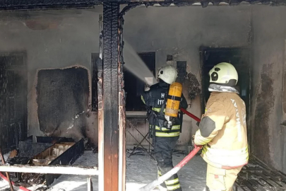 Samandağ'da müstakil evde yangın çıktı