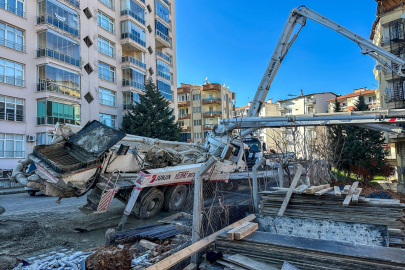 Uşak'ta beton pompasının altında kalan işçi öldü