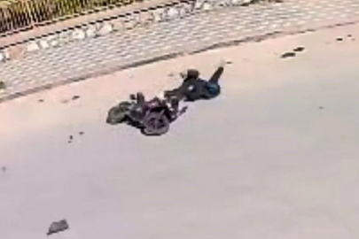 Motosiklet sürücüsü ölümden döndü