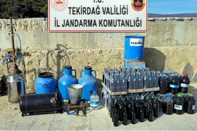 Tekirdağ'da çiftlik evinde silah, sahte içki, uyuşturucu ele geçirildi