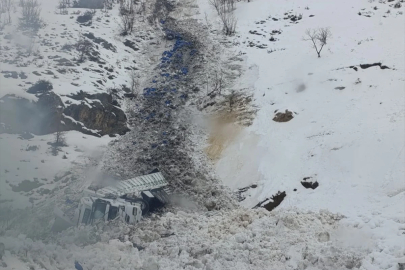 Şırnak'ta üzerine çığ düşen tırın sürücüsü ağır yaralandı