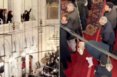 Fatih Camii'nde hareketlilik...Kadınlar başörtülerini attı