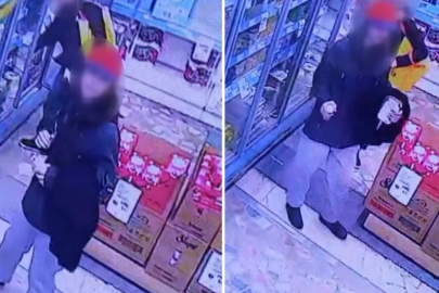 İki çocuğun marketten tereyağı çaldığı anlar kamerada