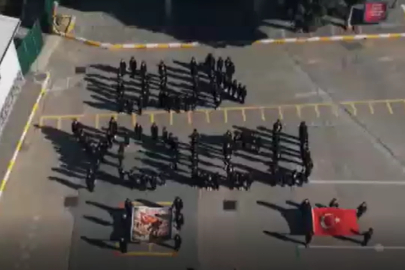 Bursa'da ilkokul öğrencileri Çanakkale şehitlerini özel koreografi ile andı