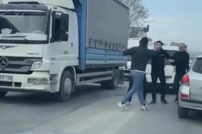 Bursa'da trafikte gergin anlar!