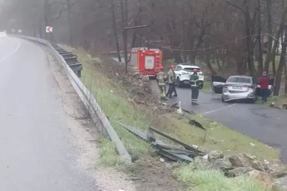 Bursa'da bariyerleri aşan otomobil alt yola düştü! Çok sayıda yaralı var