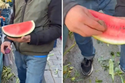 Karpuzu daha kırmızı göstermek için yaptığı rezilliğe bakın!