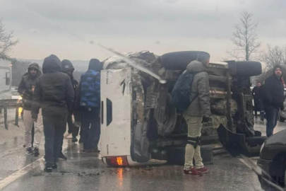 Orhangazi Yalova yolunda korkutan kaza! Ölümden döndüler...