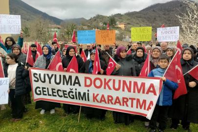 Zonguldak'ta köylüler beton santrali yapımına tepki gösterdi