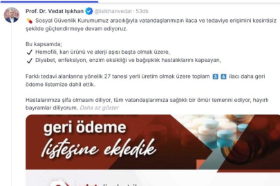 36 ilaç daha SGK'nın geri ödeme listesinde