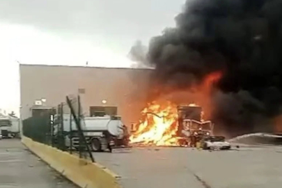 Edirne'de sınır kapısında patlama kamerada