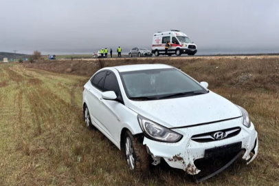 Islak yol kazaya neden oldu