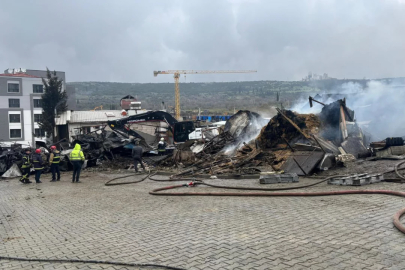 Ahır yangınında çok sayıda hayvan telef oldu...