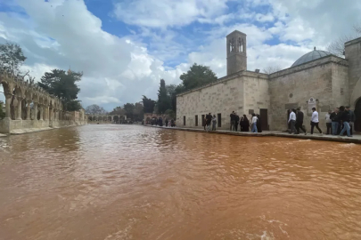 Şanlıurfa'yı sağanak vurdu: Balıklıgöl'ün suyu çamura döndü!