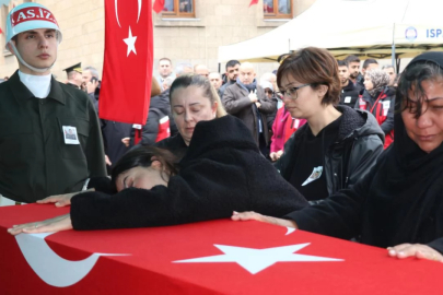 Katar'da şehit olan binbaşı Taştekin son yolculuğuna uğurlandı