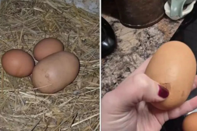 Tuhaf görünümlü yumurtayı kıran kadın, gördüğü karşısında şoke oldu!
