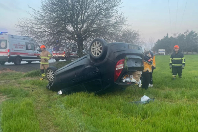 Takla atan otomobilin sürücüsü öldü