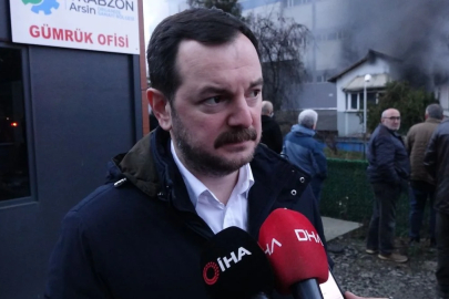 Trabzon'da fındık fabrikasında yangın