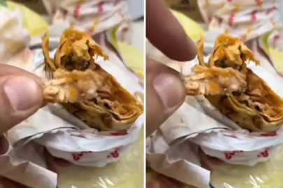 Bu artık başka seviye! Dürümün içinden çıkan şey inanılmaz