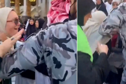 Kabe'de skandal! Türk hacı, başörtüsünden tutulup götürüldü