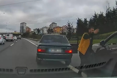 Ümraniye'de aracından inip sürücüye saldıran şüpheli cezadan kaçamadı...