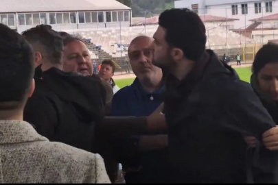 Bursaspor maçında gerginlik! Başkan Enes Çelik'i zor sakinleştirdiler