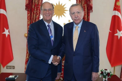 Cumhurbaşkanı Erdoğan, BlackRock Başkanı Larry Fink'i kabul etti