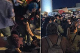 Tel Aviv'de savaş karşıtı protestoya polis müdahale etti, çok sayıda gözaltı var