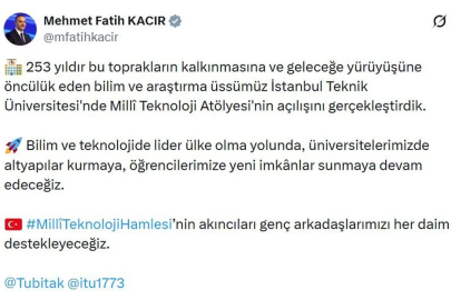 Bakan Kacır: Öğrencilerimize yeni imkanlar sunmaya devam edeceğiz