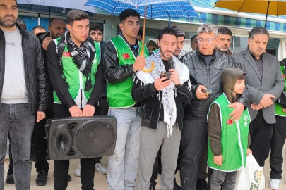 İsrail'in Gazze'ye yönelik saldırıları Siirt'te protesto edildi