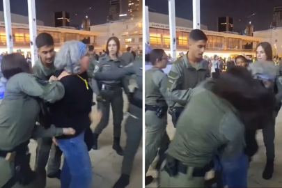 Kendi vatandaşlarına dahi tahammülleri yok! İsrail polisinden yaşlı kadına sert müdahale