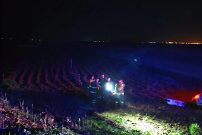 Tarlaya yuvarlanan araçtaki 1 kişi öldü, 3 kişi yaralandı