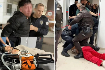 Oğlunu zapt edemeyen kadın polisi tokatladı