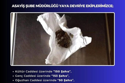 Bingöl'de uyuşturucu madde ele geçirildi