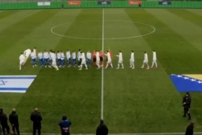 Bosna Hersekli ümit milli futbolcular, İsrailli rakiplerini protesto etti