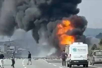İstanbul'da Kuzey Marmara Otoyolu'nda tırda çıkan yangın söndürüldü