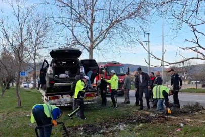 Tokat'ta cip ağaca çarpıp alev aldı: 1 ölü, 2 yaralı