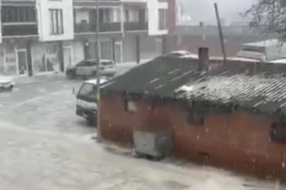 Bursa'nın ilçesinde dolu yağışı etkili oldu!