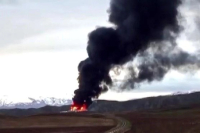 Çiftlik şantiyesinde yangın çıktı: Gökyüzü dumanla kaplandı