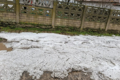 Tekirdağ'da dolu yağışı