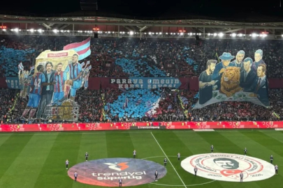 Trabzonspor taraftarından Galatasaray maçı öncesi koreografi!