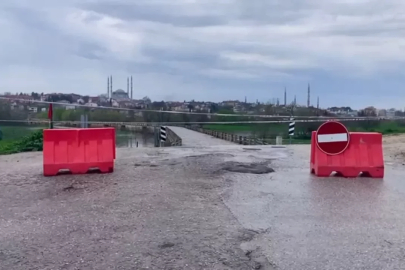 Yağışların ardından Tunca Nehri taştı! Alarm verildi