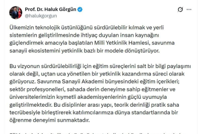 Haluk Görgün'den 'Savunma Sanayii Akademi' paylaşımı