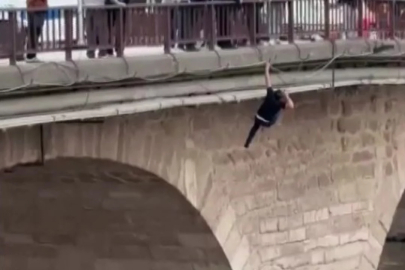 Köprüden nehre atlayan şahsı ekipler kurtardı