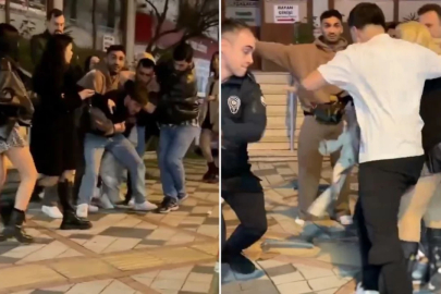Yok böyle kavga! Polise tekme atıldı, tansiyon bir anda yükseldi