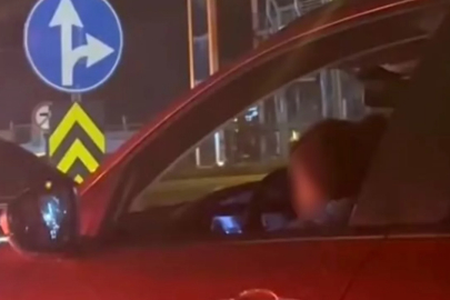 Bursa'da tepki çeken anlar! Çocuğuyla kilometrelerce araç kullandı