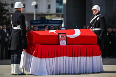 Kazada şehit olan polisimiz için tören düzenlendi