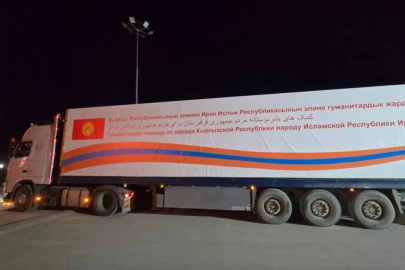 Kırgızistan, İran'a 129 ton yardım ulaştırdı