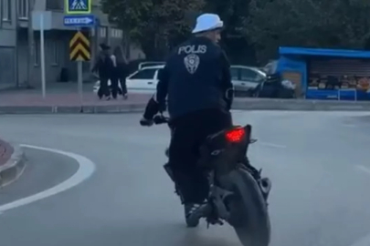 Bursa'da pes dedirten görüntüler! Polis yeleği giyip kuralları çiğnedi
